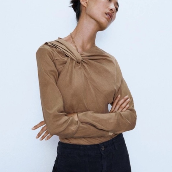 zara linen top - Picture 4 of 7